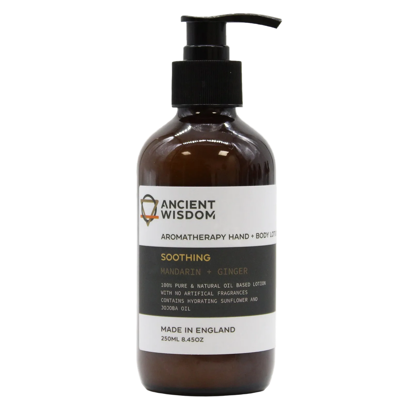 Aromaterapinis rankų ir kūno losjonas – „Energizuojantis“ (Mandarinas ir Imbieras)