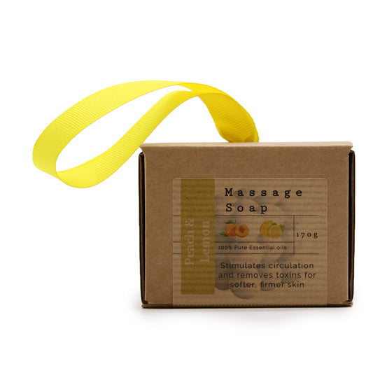 Masažinis muilas „Peach & Lemon“ – Gaiva, Stangrumas ir Detoksikacija