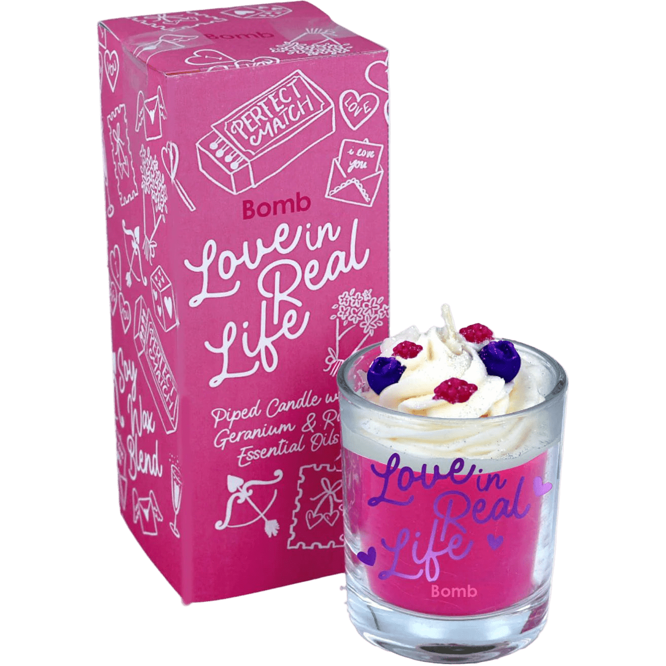 Žvakė – Love in Real Life Piped Candle - Spa4You